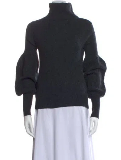 Pre-owned Charlotte Brody Cashmere Turtleneck Sweater In Gray