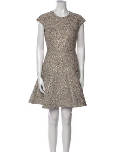 Pre-owned Charlotte Brody Crew Neck Mini Dress In Multi