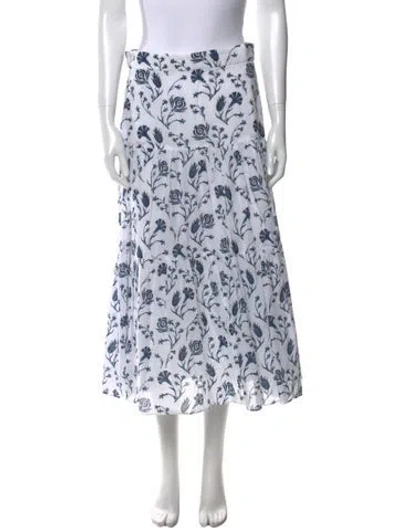 Pre-owned Charlotte Brody Floral Print Midi Length Skirt In Multi