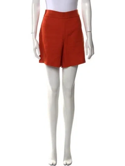 Pre-owned Charlotte Brody Linen Mini Shorts In Orange