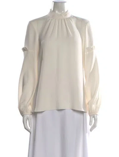 Pre-owned Charlotte Brody Long Sleeve Blouse In Neutral