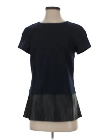 Pre-owned Charlotte Brody Short Sleeve Top Black Crew Neck Tops