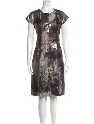 Pre-owned Charlotte Brody Silk Knee-length Dress In Brown