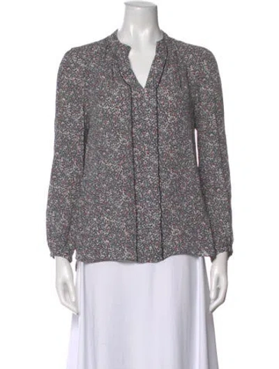 Pre-owned Charlotte Brody Silk Patterned Blouse In Multi