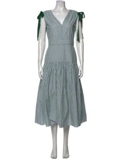 Pre-owned Charlotte Brody Striped Midi Length Dress In Multi