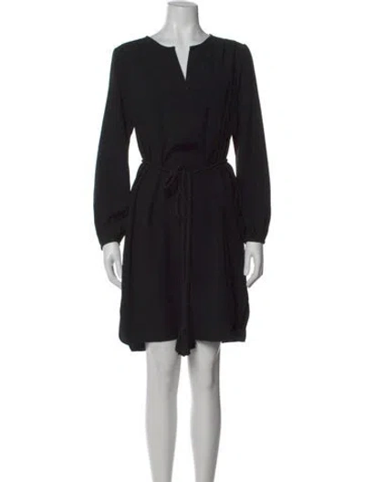 Pre-owned Charlotte Brody V-neck Mini Dress In Black