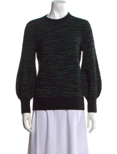 Pre-owned Charlotte Brody Wool Striped Sweater In Black