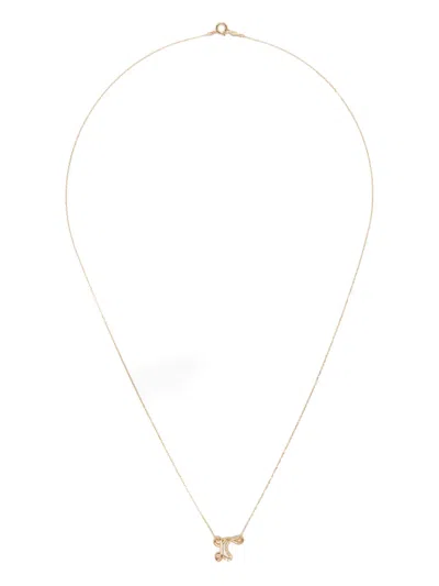 Charlotte Chesnais 18k Yellow Gold R Diamond Necklace