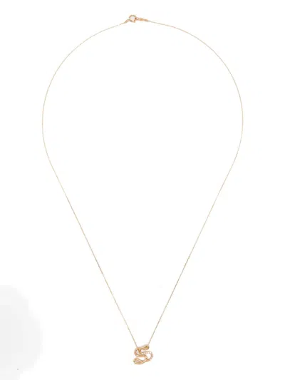 Charlotte Chesnais 18k Yellow Gold S Diamond Necklace