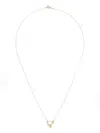 Charlotte Chesnais 18k Yellow Gold V Diamond Necklace In Gold