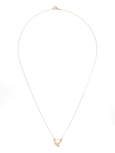 Charlotte Chesnais 18k Yellow Gold V Diamond Necklace