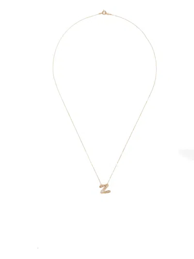 Charlotte Chesnais 18k Yellow Gold Z Diamond Necklace