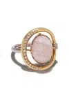 Charlotte Chesnais 18kt Rose Gold Project Special Surmesure Pink Gemstone And Diamond Ring In Pink Gold
