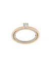 Charlotte Chesnais 18kt Yellow And White Gold Elipse Solitaire Diamond Ring In Gold