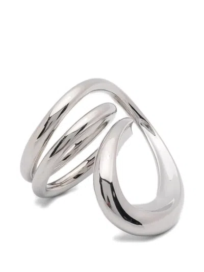 Charlotte Chesnais Bague Round Trip Blow Ring In Burgundy