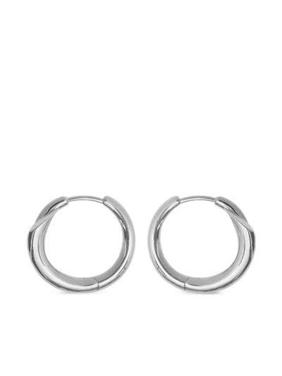 Charlotte Chesnais Biseau Hoop Earrings In Silver