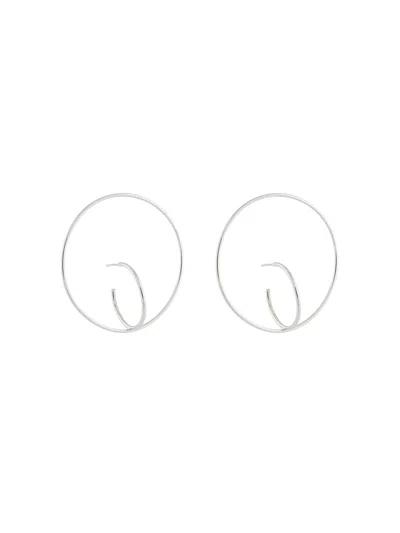 Charlotte Chesnais Double Hoop Earrings In Silver