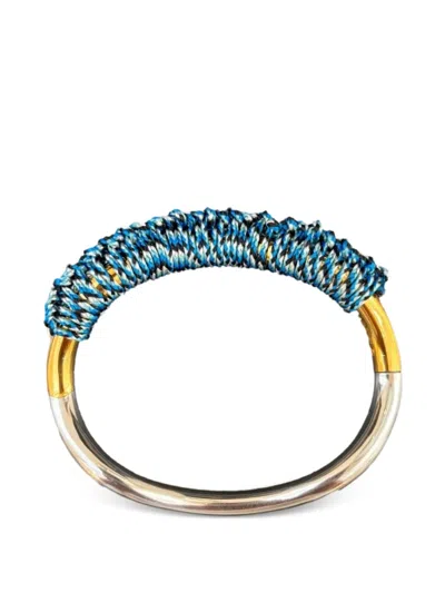 Charlotte Chesnais Fabric Wave Bracelet In Blue