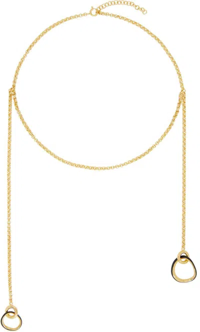 Charlotte Chesnais Gold & Black Mini Symi Necklace
