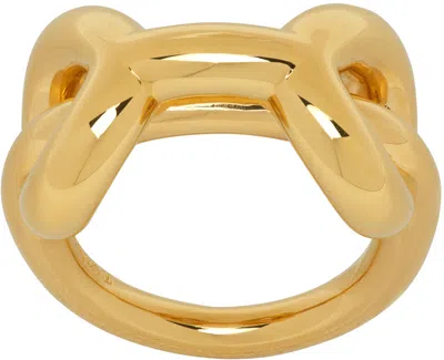 Charlotte Chesnais Gold Genderless Binary Chain Ring