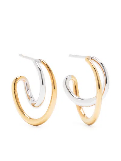 Charlotte Chesnais Initial Polished-finish Earrings In Yellow