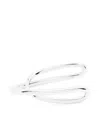 Charlotte Chesnais Initial Twisted Silver Cuff Bracelet In Silber