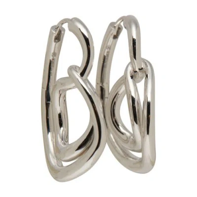 Charlotte Chesnais Lasso Hoop Earrings In Argent