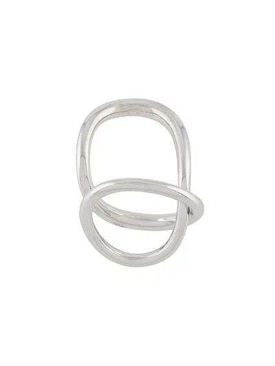 Charlotte Chesnais Ribbon Twist Ring In Silver
