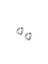 Charlotte Chesnais Sculptural Silver Hoop Earrings With Polished Finish In Metallic