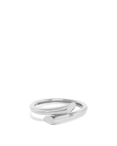 Charlotte Chesnais Silver Biseau Cuff Bracelet In Metallic