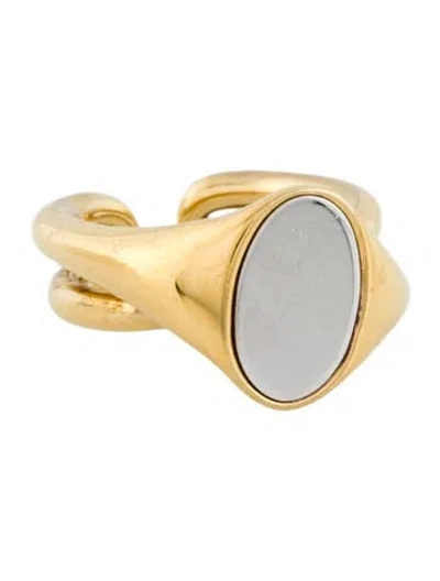 Pre-owned Charlotte Chesnais Two-tone Signet Ring In Multi