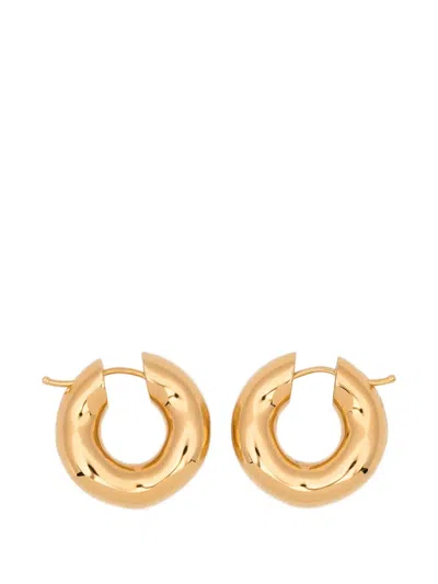 Charlotte Chesnais Wave Blow Hoop Earrings In Gold
