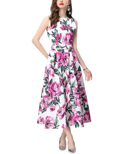 Charlotte Green Elaine Midi Dress In Multi