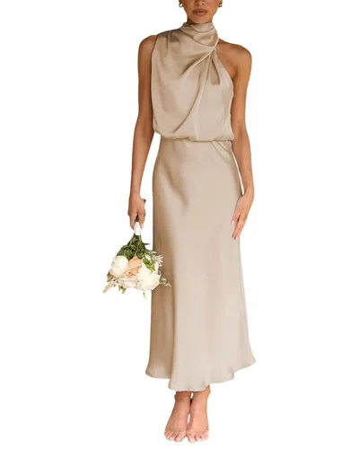 Charlotte Green Maxi Dress In Neutral