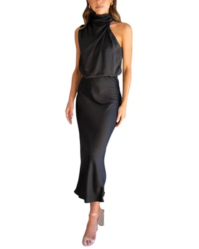 Charlotte Green Maxi Dress In Black