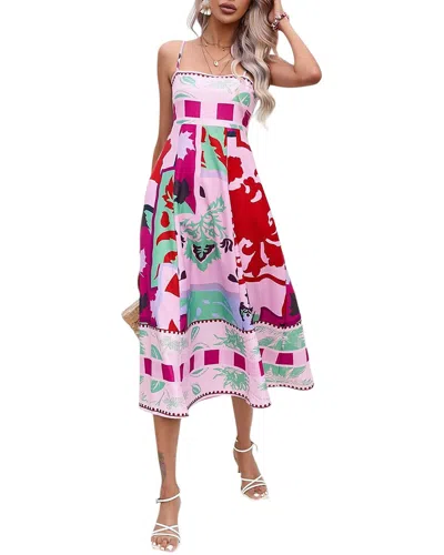 Charlotte Green Midi Dress In Multi