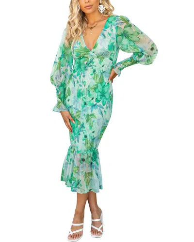 Charlotte Green Midi Dress