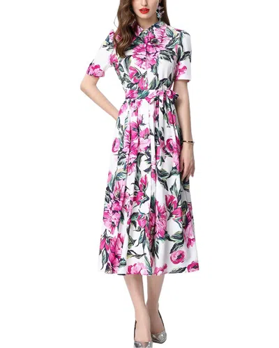 Charlotte Green Midi Dress In Multi