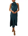 Charlotte Green Midi Dress In Blue