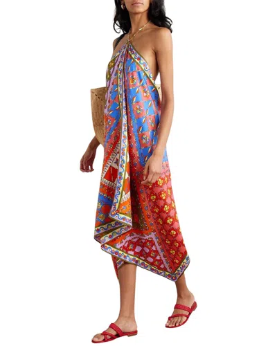 Charlotte Green Midi Dress In Multi