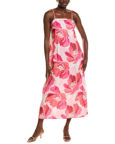 Charlotte Green Midi Dress In Pink