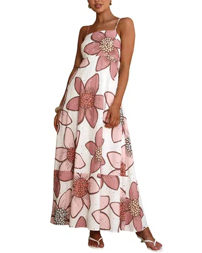 Charlotte Green Midi Dress In Pink