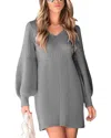 Charlotte Green Mini Dress In Gray