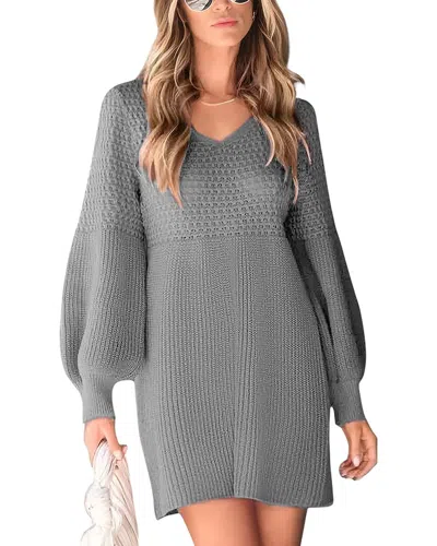 Charlotte Green Mini Dress In Gray