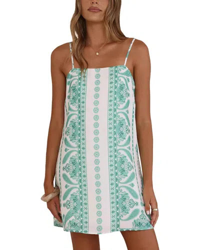 Charlotte Green Mini Dress In Multi