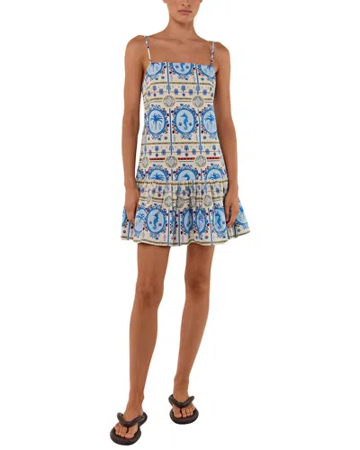 Charlotte Green Mini Dress In Multi
