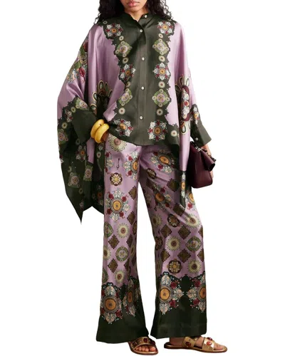 Charlotte Green Shirt & Pant Set In Multi