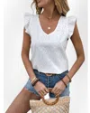 Charlotte Green Top In White