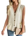 Charlotte Green Vest In Neutral