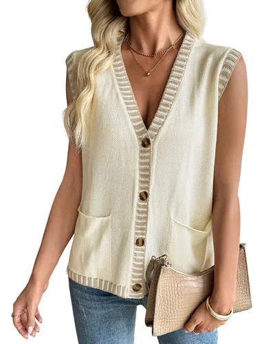 Charlotte Green Vest In Neutral